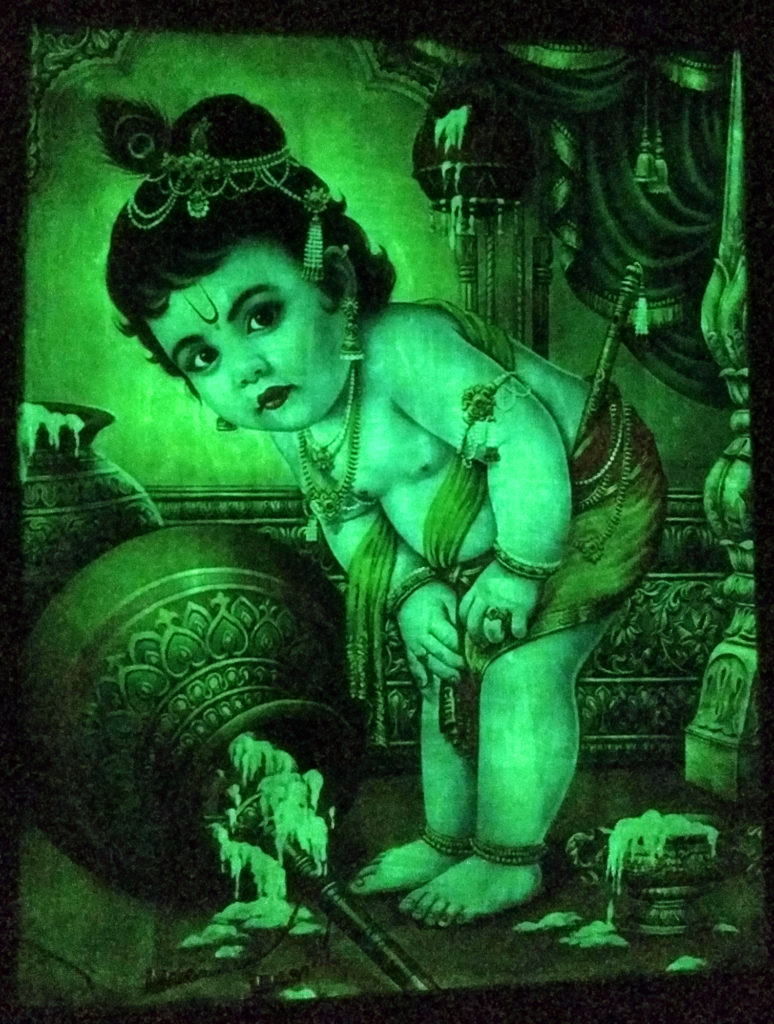 Lord Krishna Glow Canvas Painting Hyderabad Telangana INDIA